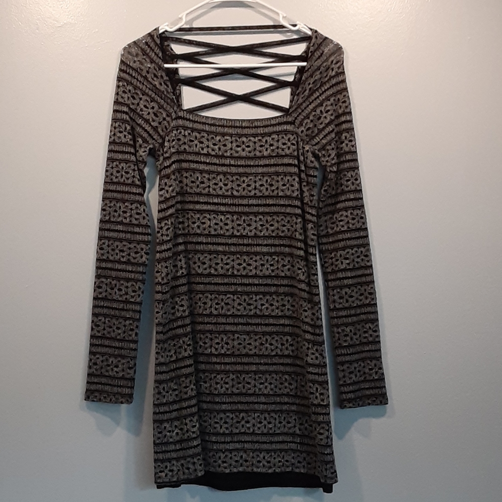 FREE PEOPLE BLACK AND GRAY, CASUAL,…